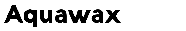 Aquawax font preview